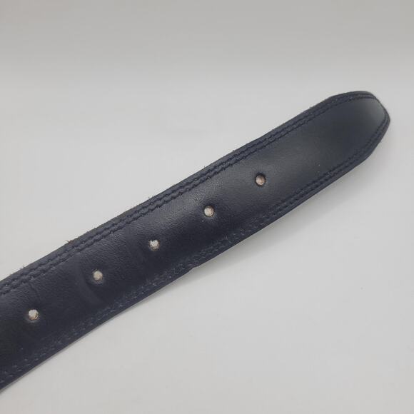 Gorbani Belt Medium Black Leather Padded Buckle Retro Minimalist Statement 80s main image 5